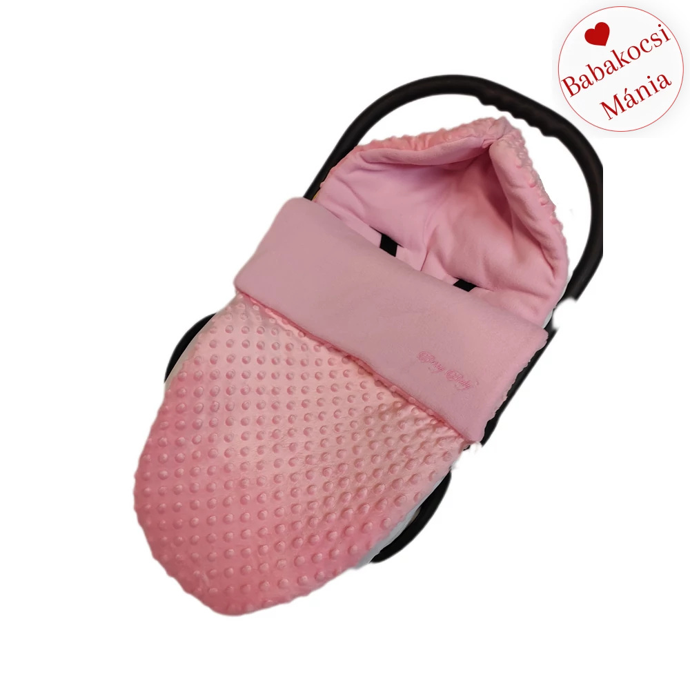 Bundazsák - Berry Baby Classic - hordozóba és mózesbe - málna rózsaszín minky