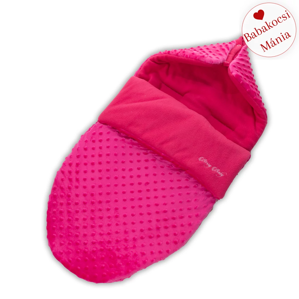 Bundazsák - Berry Baby Classic - hordozóba és mózesbe - pink minky