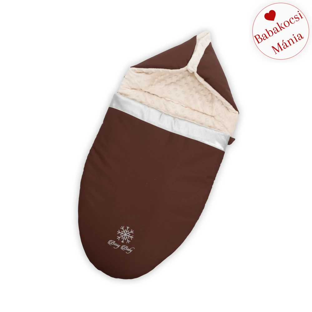 Bundazsák babahordozóba - Snowflake - barna - ekrü