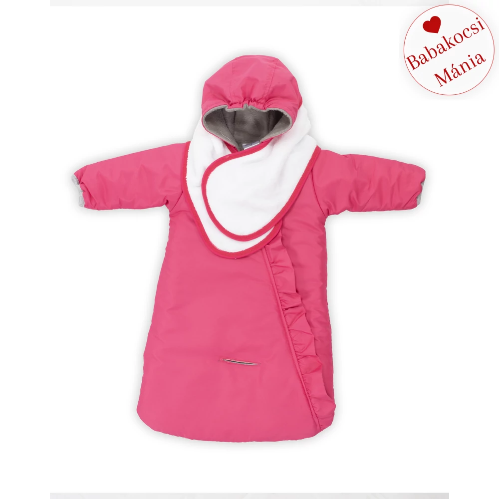 Vízlepergetős bundazsák kapucnival - pink 62