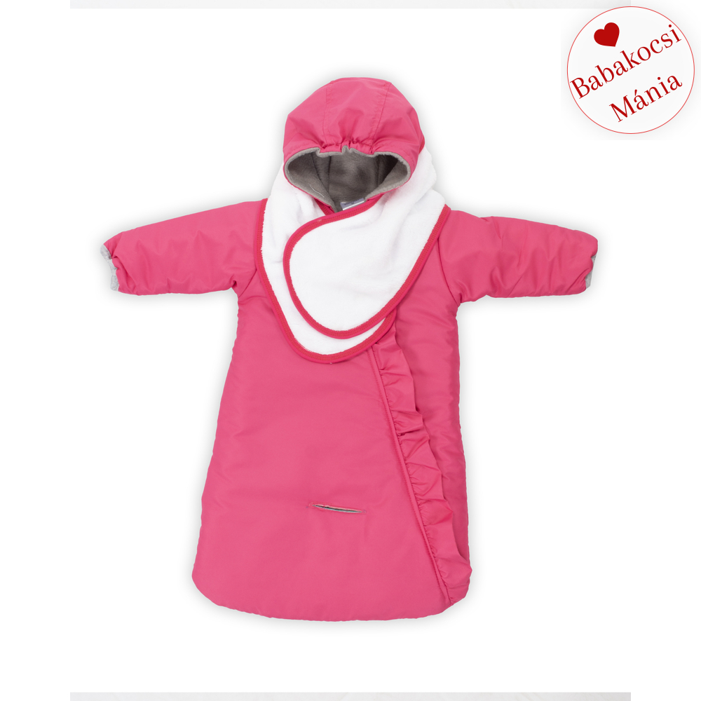 Vízlepergetős bundazsák kapucnival - pink 68