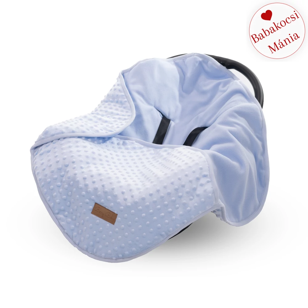 Babahordozó takaró - Berry Baby univerzális termék - meleg és bélelt babakék minky