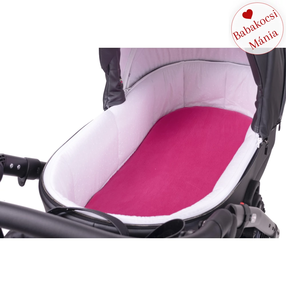 Kókusz matrac babakocsi mózes részébe - Berry Baby - pink polár