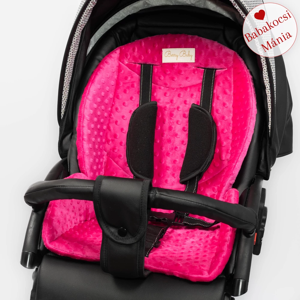 Babakocsi alátét - Berry Baby Zizi - pink minky
