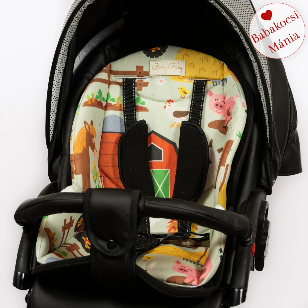 Babakocsi alátét - Berry Baby Zizi - farm mintás