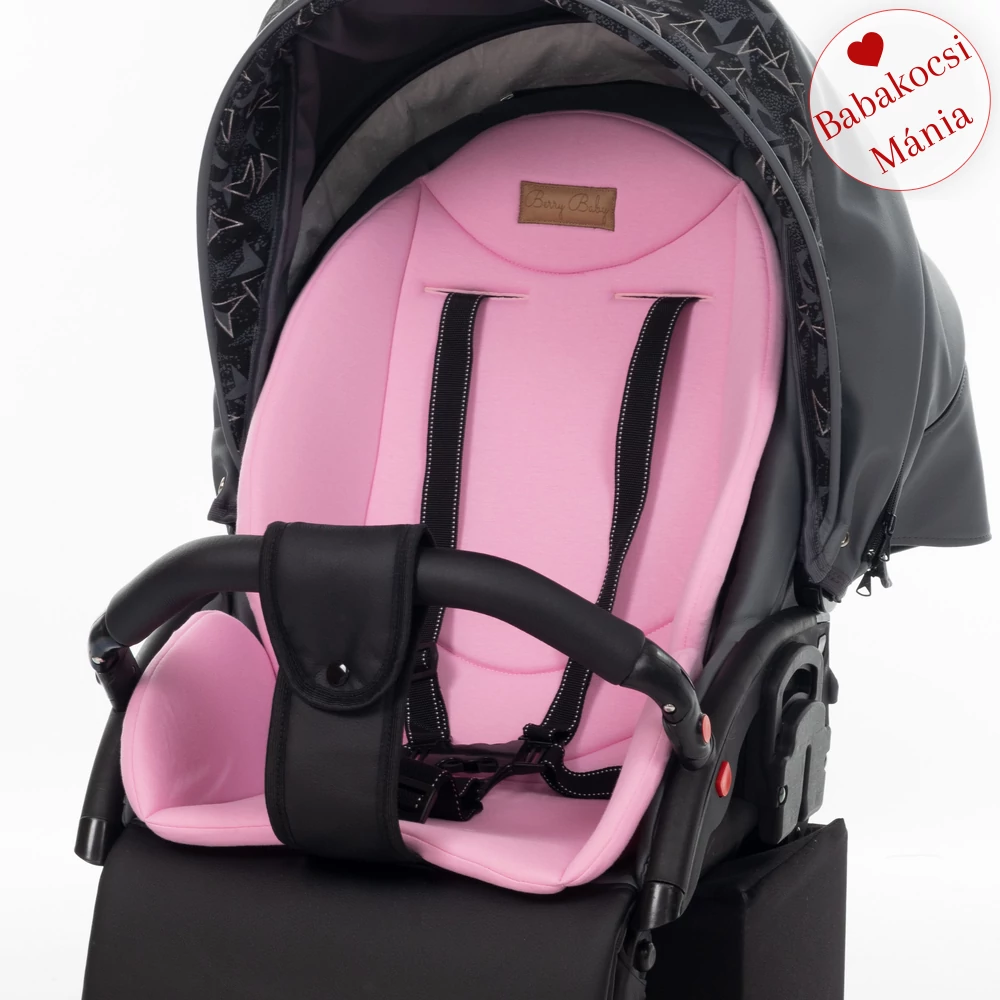 Babakocsi alátét - Berry Baby Zizi - pamut - rózsaszín