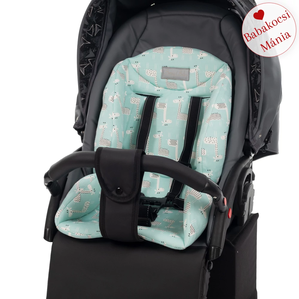 Babakocsi szűkítőbetét - Berry Baby Zizi - menta zsiráf pamut