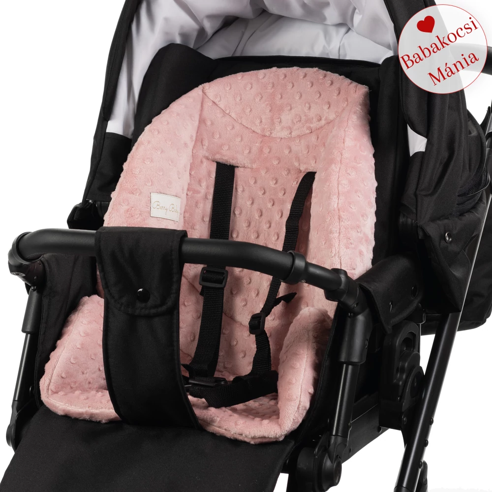 Babakocsi szűkítőbetét - Berry Baby Zizi - púder rózsaszín minky