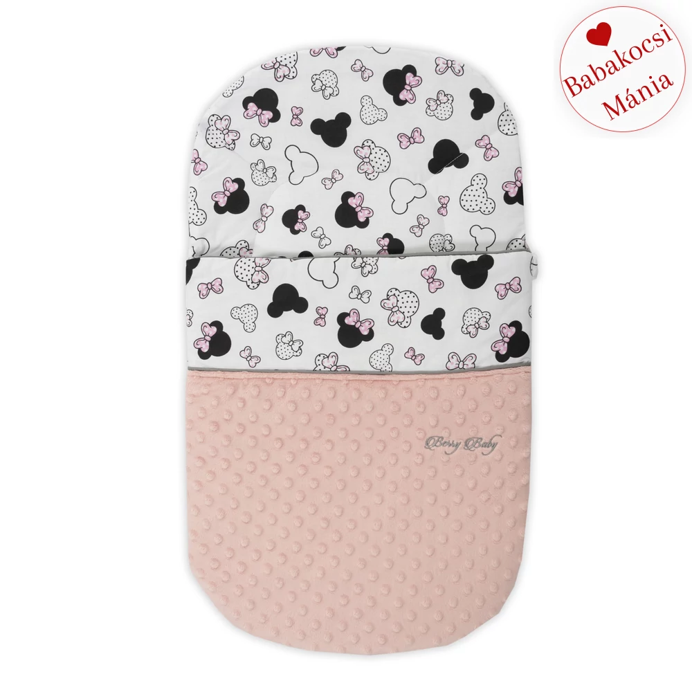 Babazsák mózesbe és babaágyba  - Berry Baby termék - púder minky - minnie