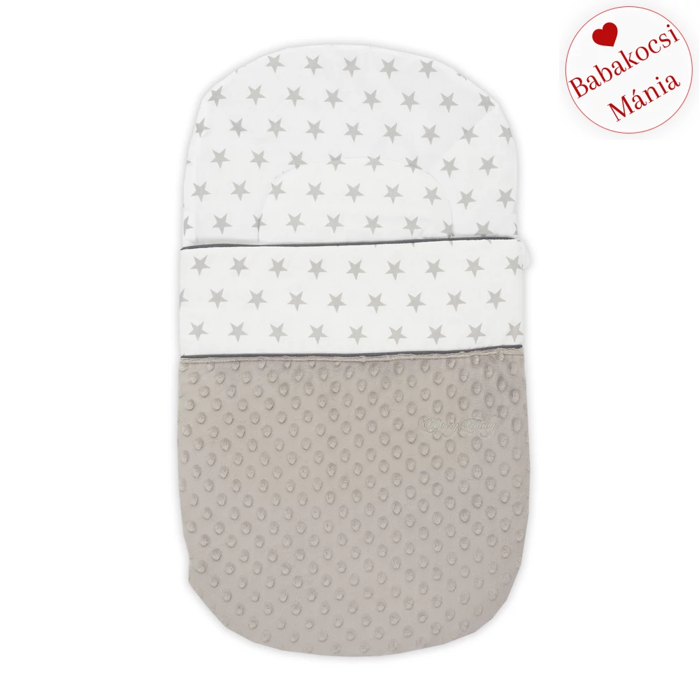 Babazsák mózesbe és babaágyba  - Berry Baby termék - szürke csillagos