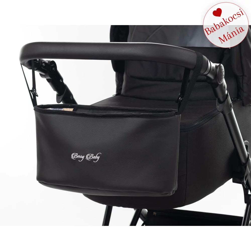 Babakocsira rögzíthető tároló táska és rendező - Berry Baby Comfort - fekete eco