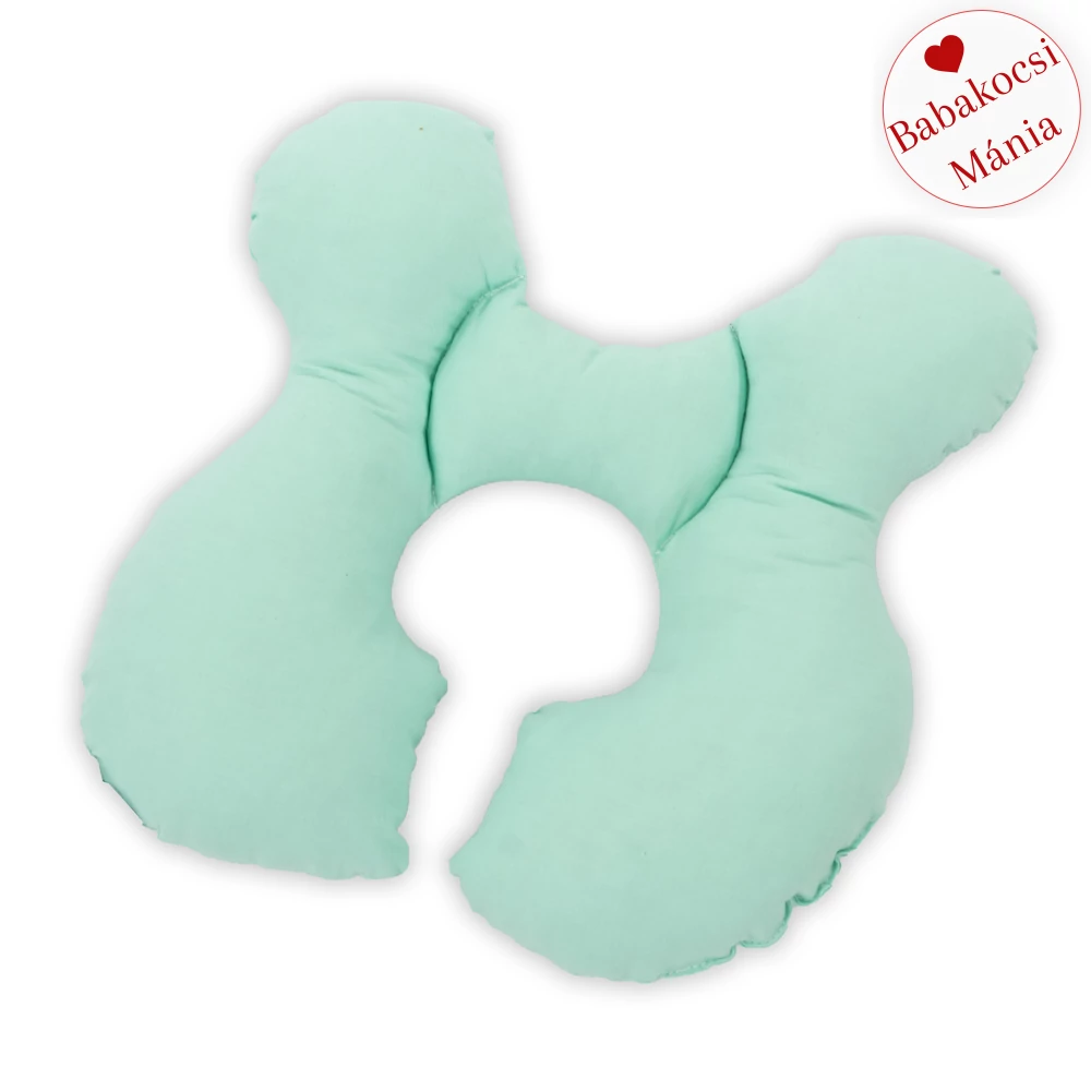 Bébi fejpozícionáló párna - menta - pamutvászon
