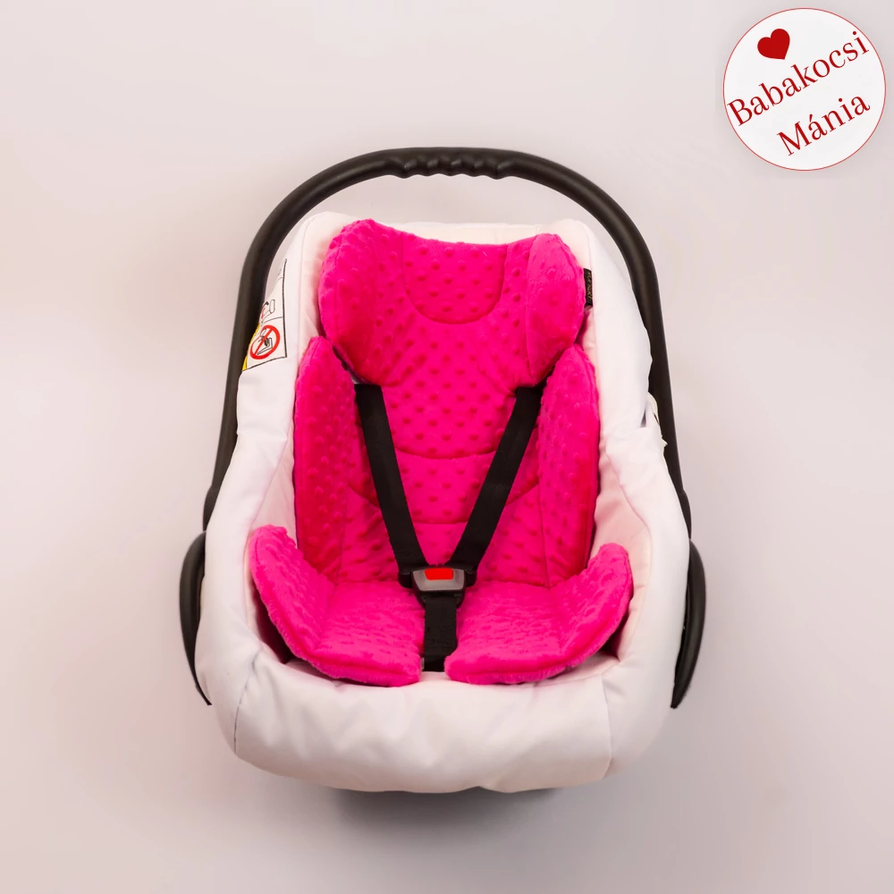 Alátét babahordozóba 4-12 hó – pink minky