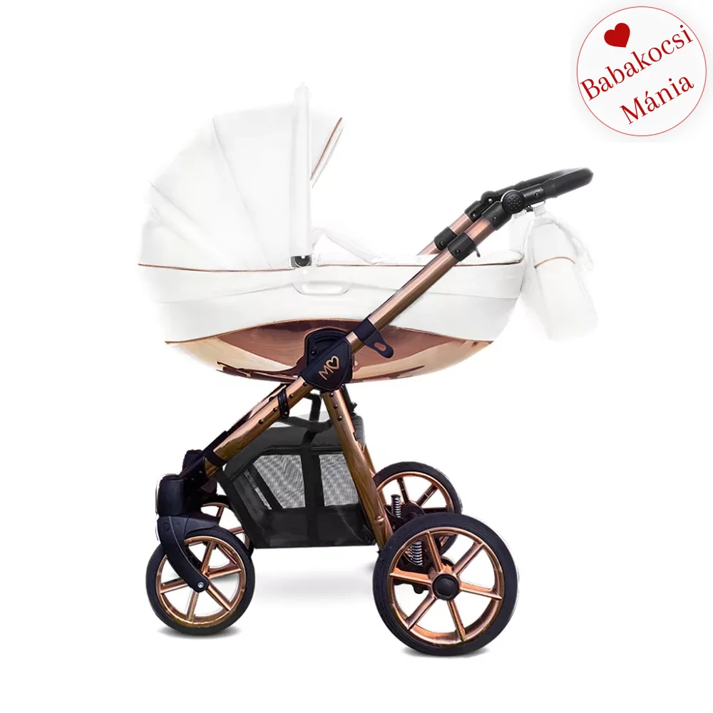 BabyActive alumínium vázas babakocsi: Mommy Glossy - Rose Gold White