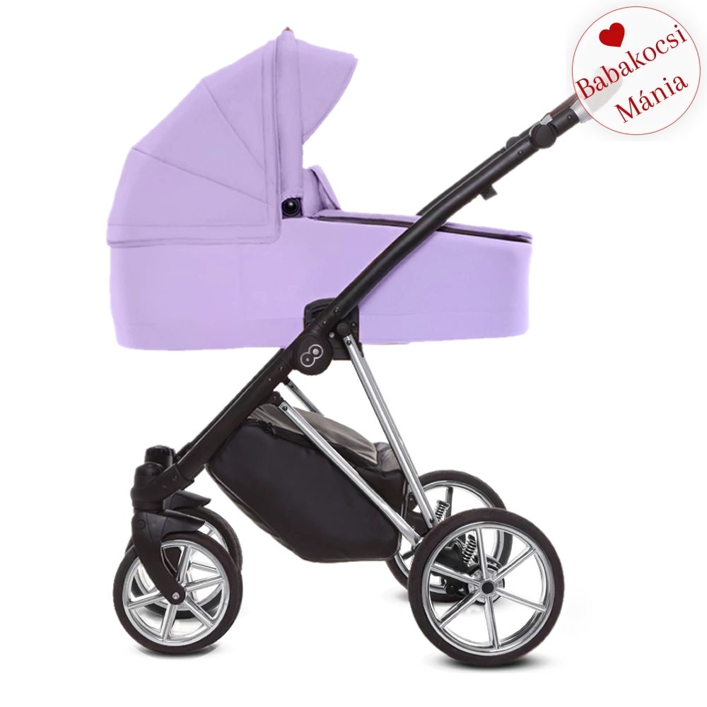 BabyActive alumínium vázas babakocsi: MUSSE ULTRA - Lilac - ezüst színű vázzal