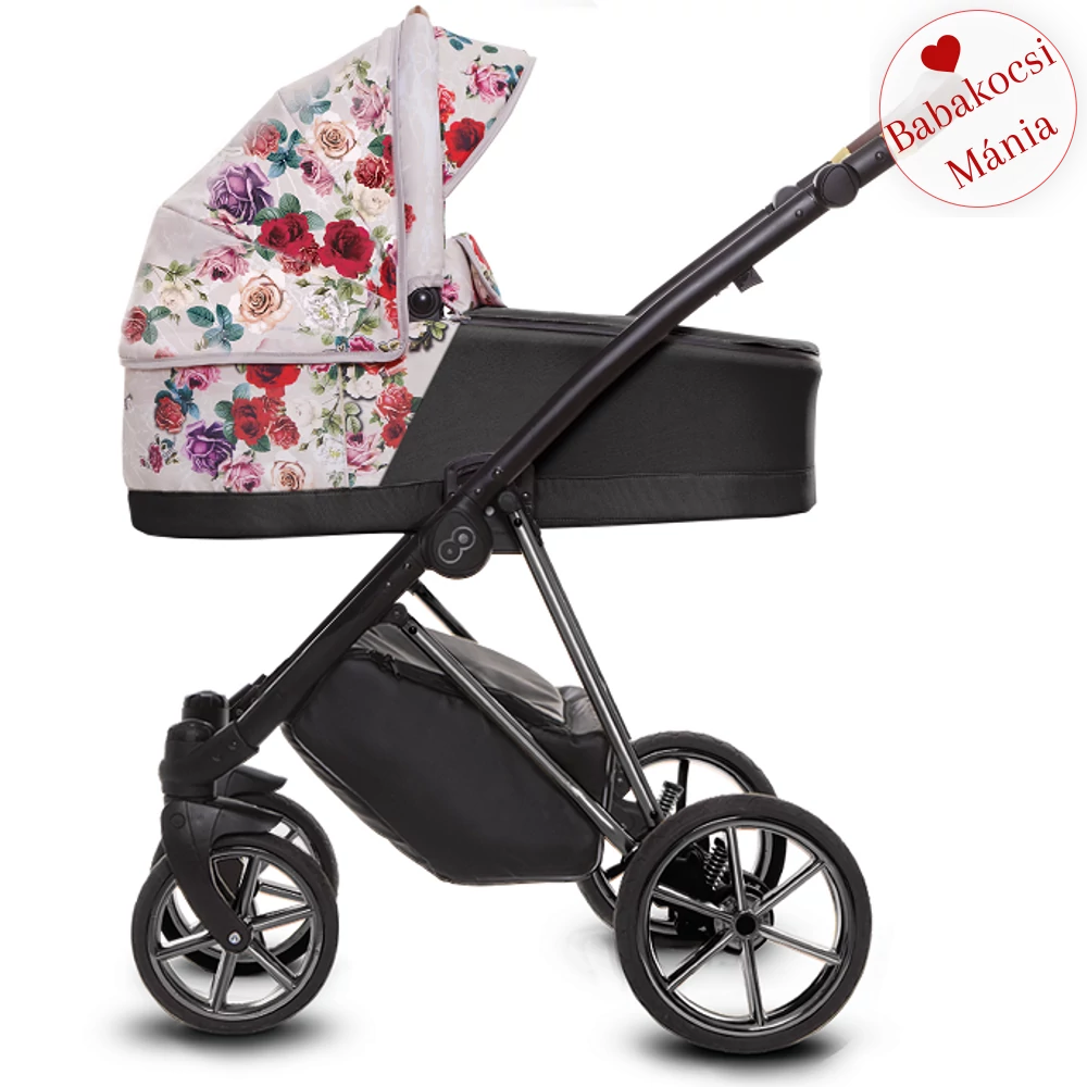 BabyActive alumínium vázas babakocsi: MUSSE Light Rose - szürke vázzal