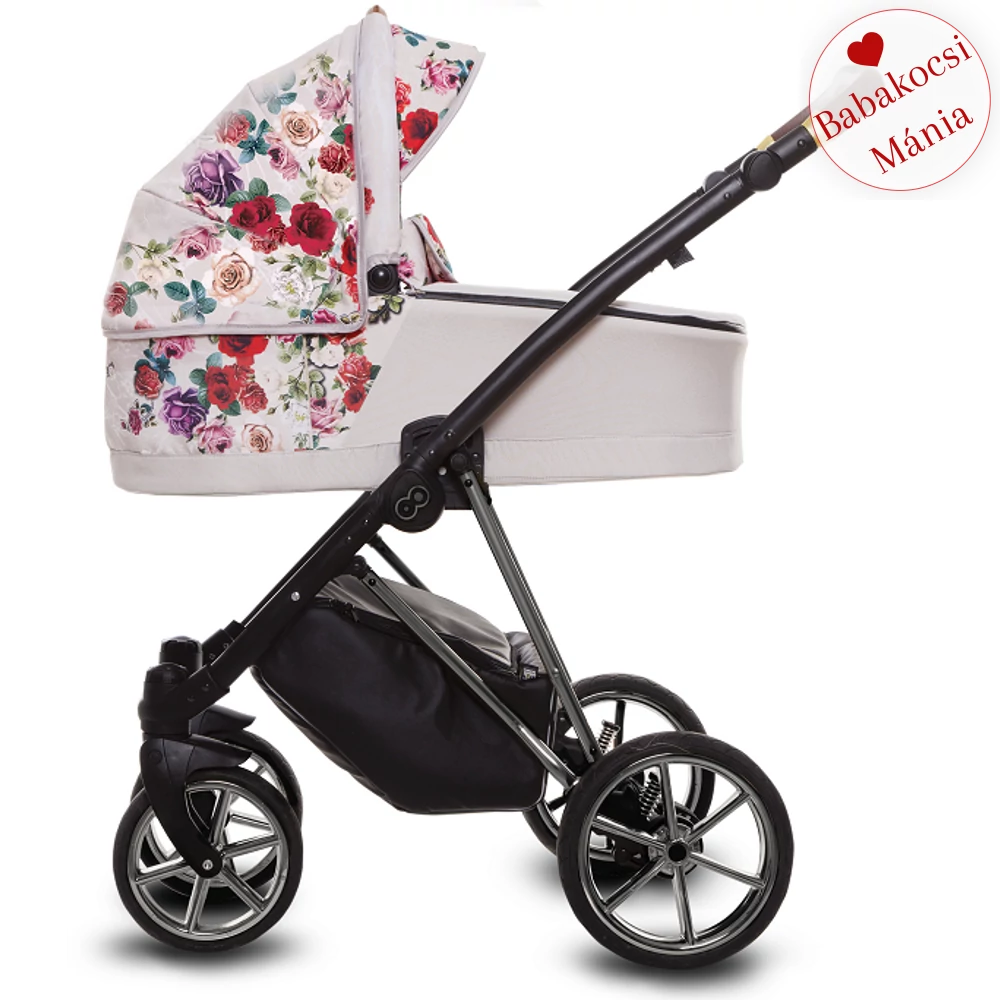 BabyActive alumínium vázas babakocsi: MUSSE Light Rose - szürke vázzal