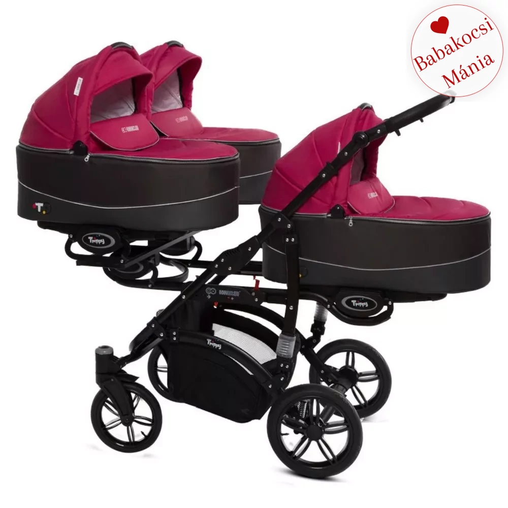BabyActive ikerbabakocsi hármasikrek számára: Trippy Amarant