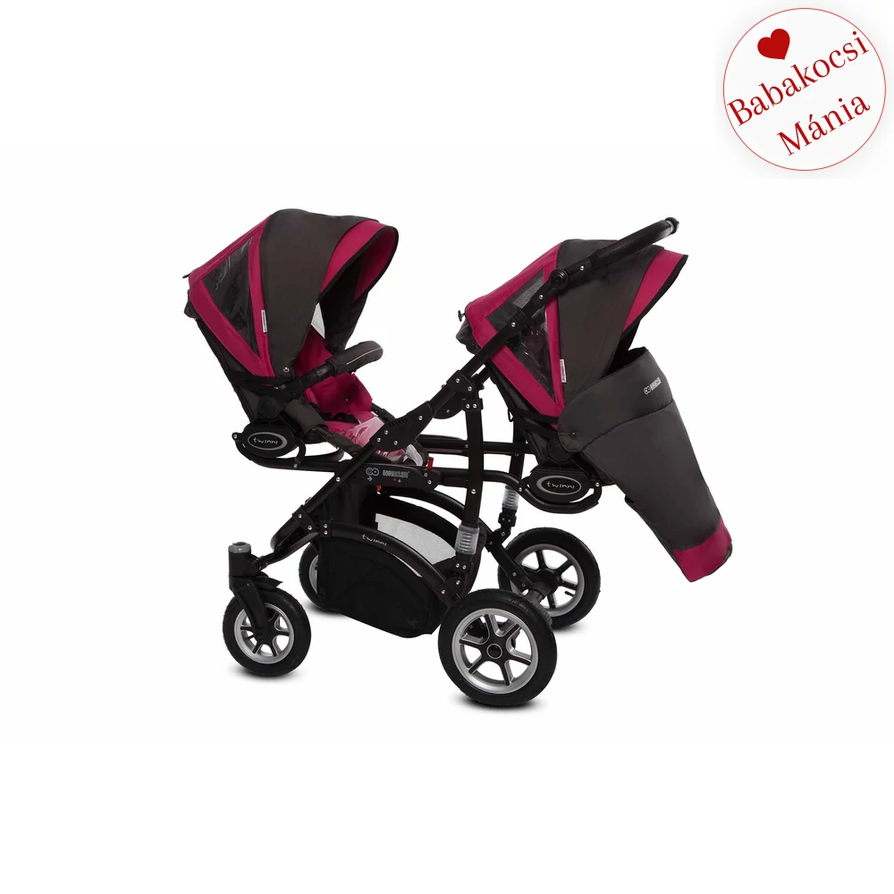 Ikerbabakocsi - BabyActive Twinni PREMIUM 2in1 - Amarant