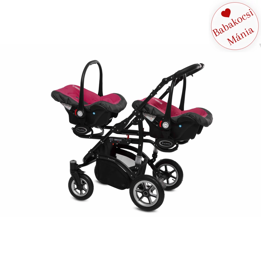 Ikerbabakocsi - BabyActive Twinni PREMIUM 2in1 - Amarant