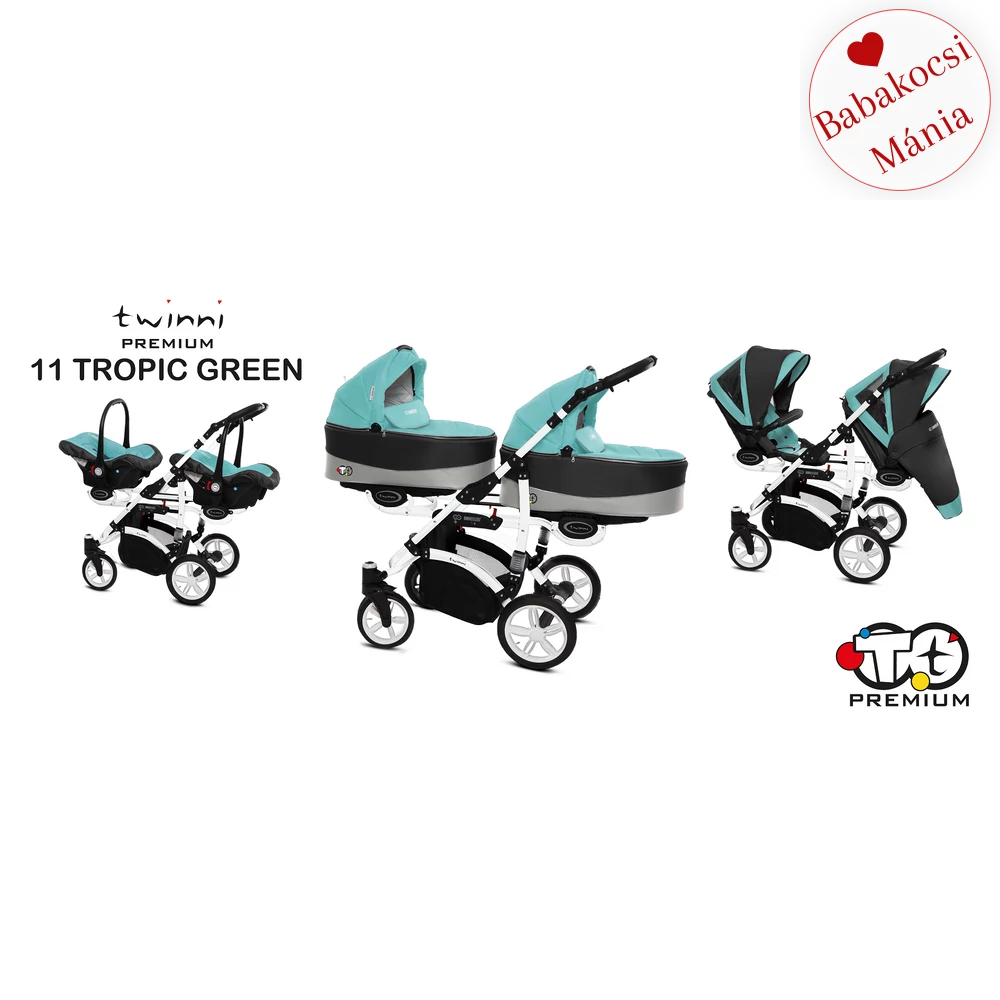 Ikerbabakocsi - BabyActive Twinni PREMIUM 2in1 - Tropic