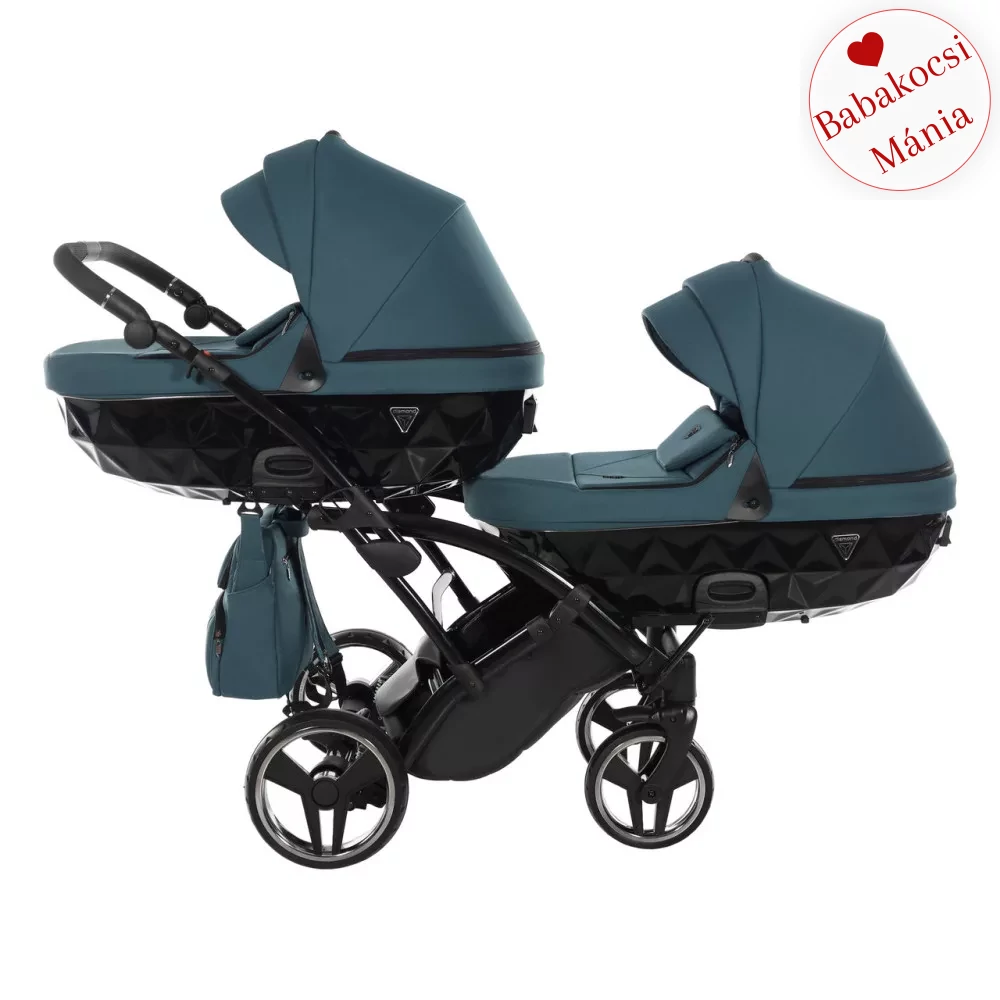 Ikerbabakocsi zöld színben - Junama Diamond Basic DUO SLIM