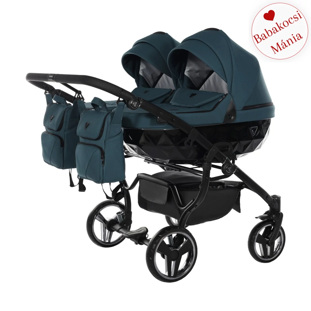 Junama többfunkciós ikerbabakocsi - DIAMOND BASIC DUO - 02 zöld