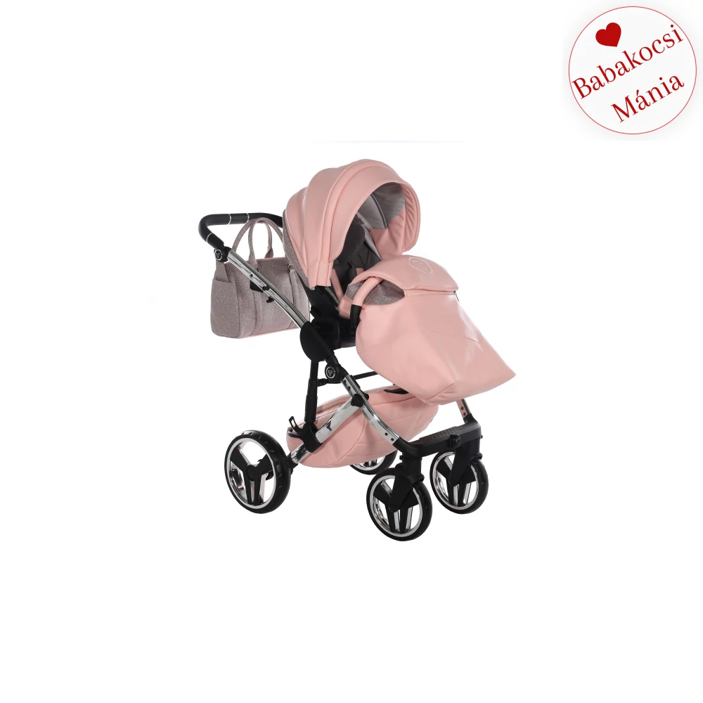 Junama többfunkciós babakocsi - DIAMOND HAND CRAFT GLITTER - Apricot