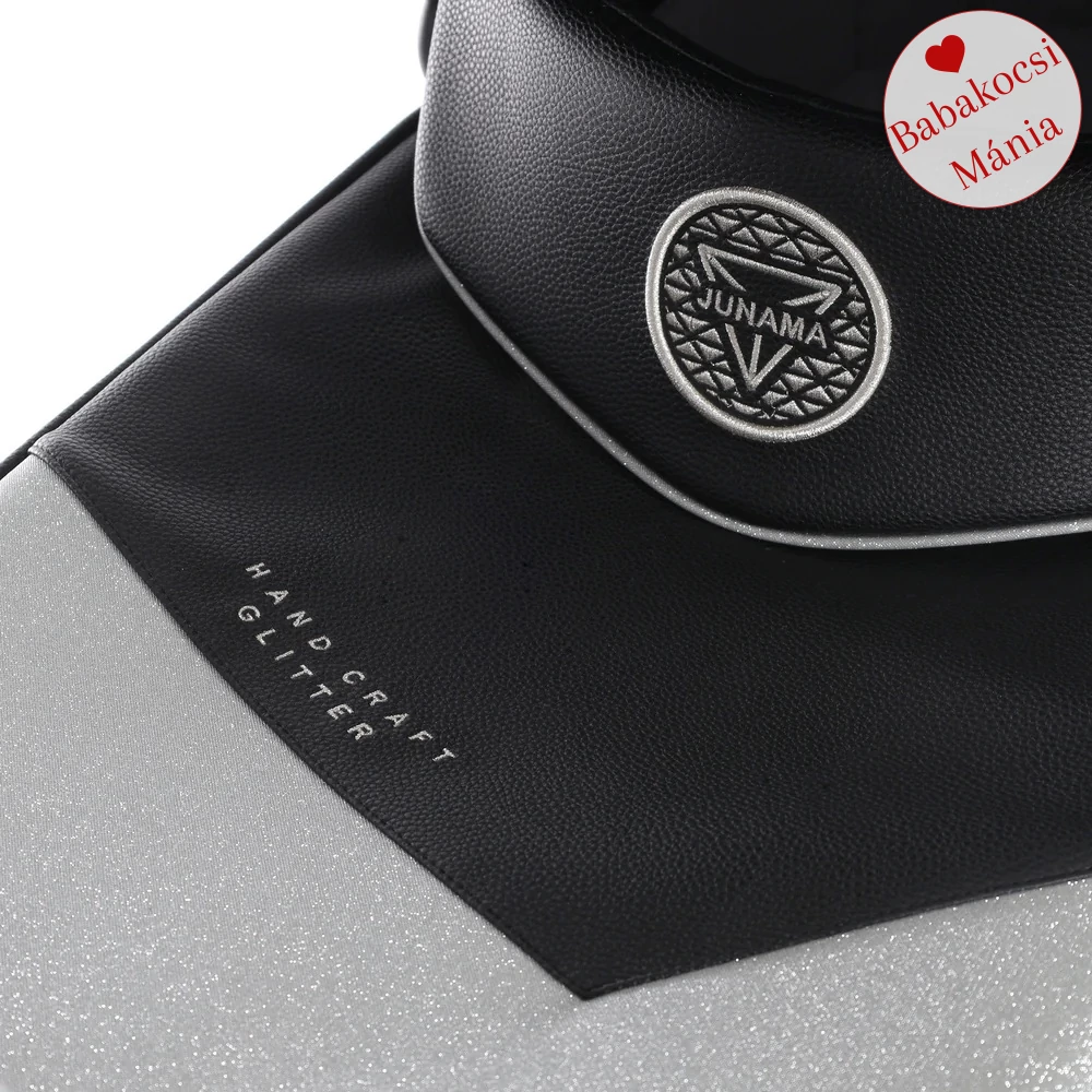Junama többfunkciós babakocsi - DIAMOND HAND CRAFT GLITTER - Black