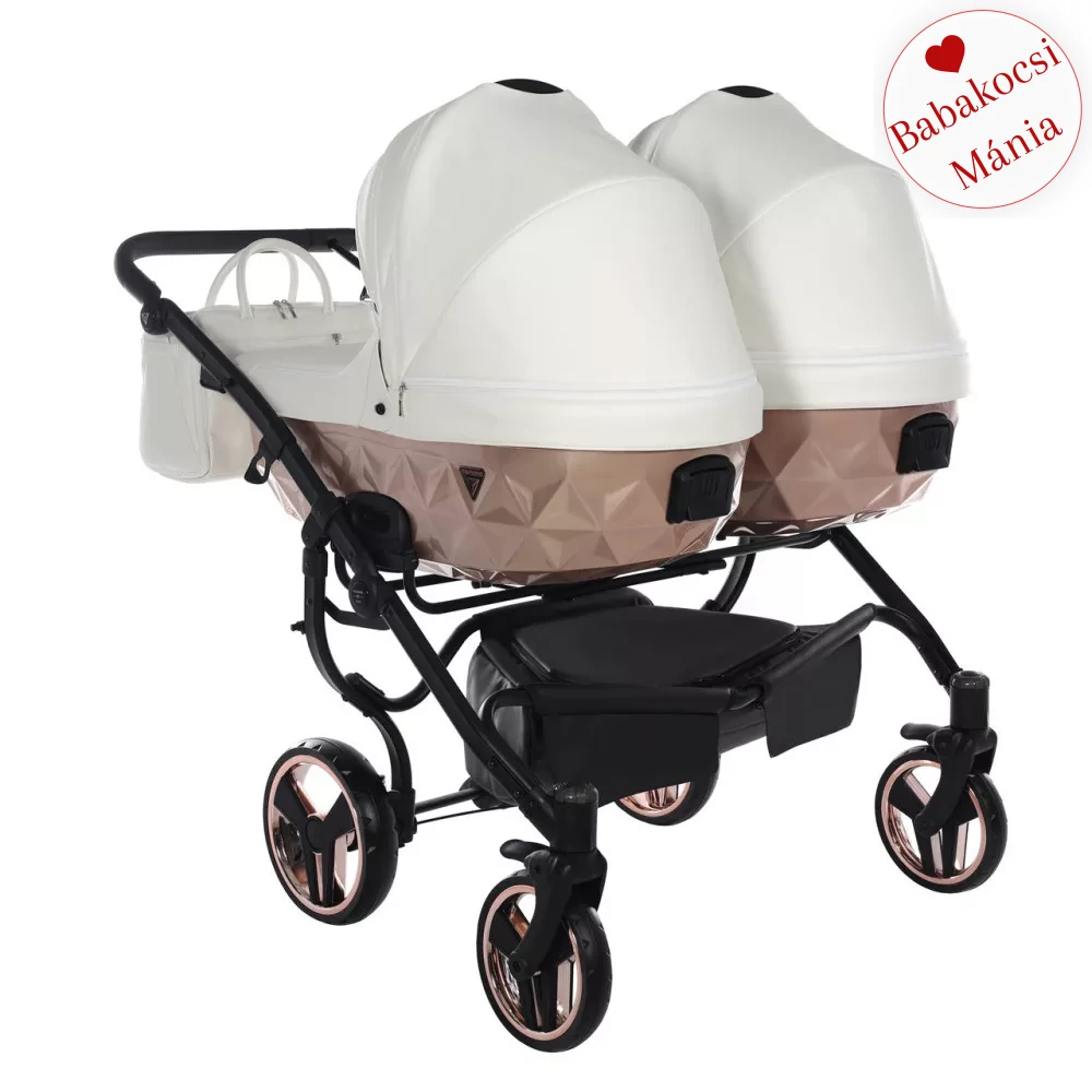 Junama többfunkciós ikerbabakocsi - DIAMOND MIRROR SATIN DUO - 05