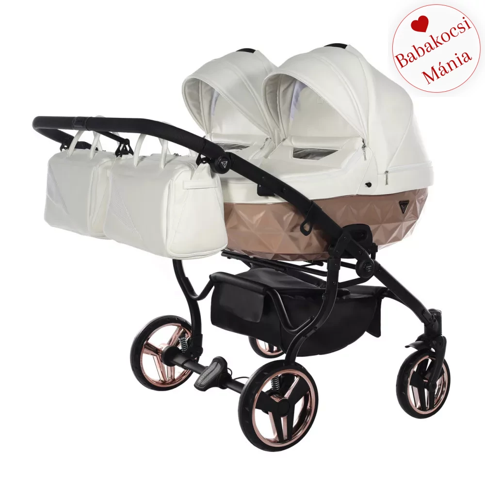 Junama többfunkciós ikerbabakocsi - DIAMOND MIRROR SATIN DUO - 05