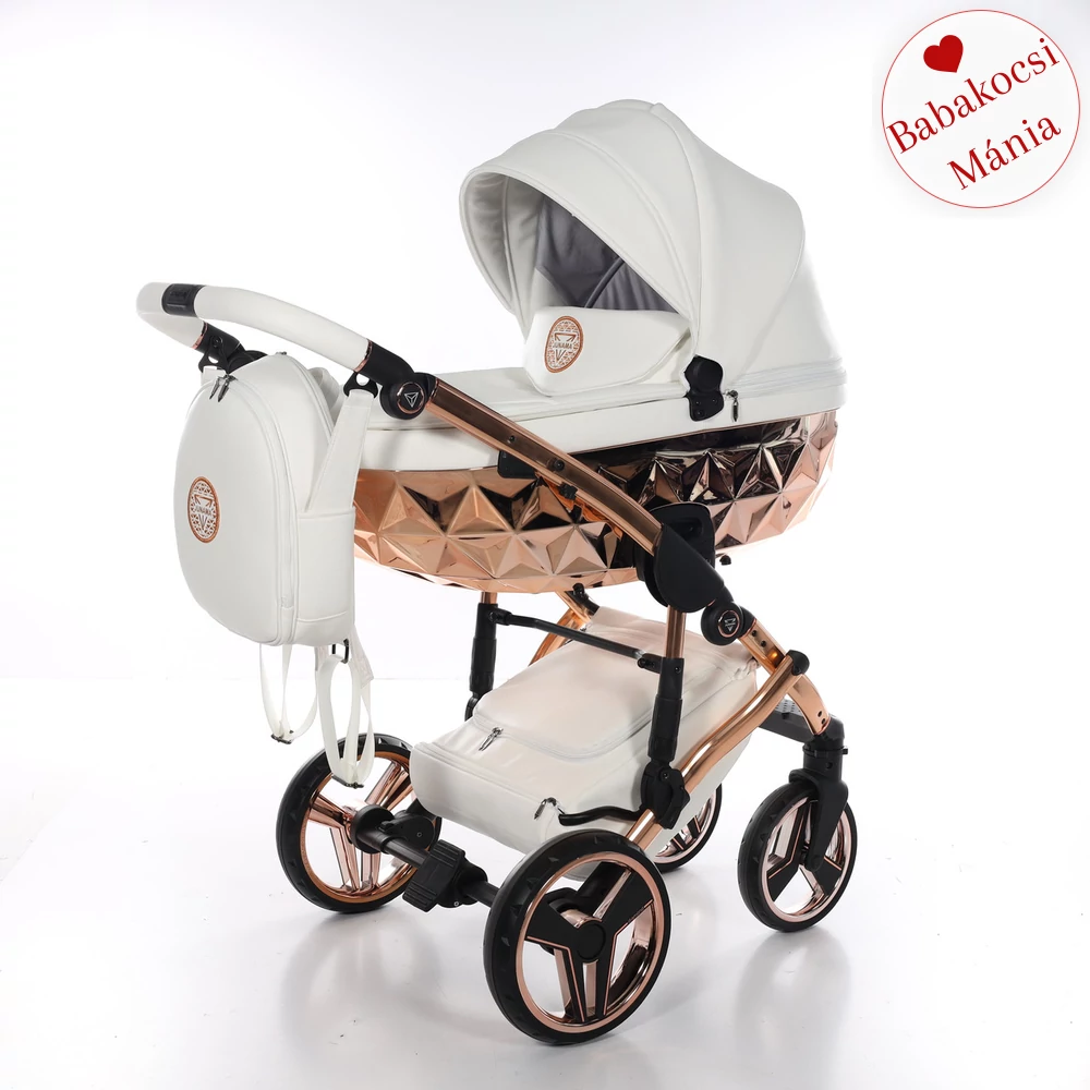 Junama többfunkciós babakocsi - DIAMOND HAND CRAFT - 09 fehér réz