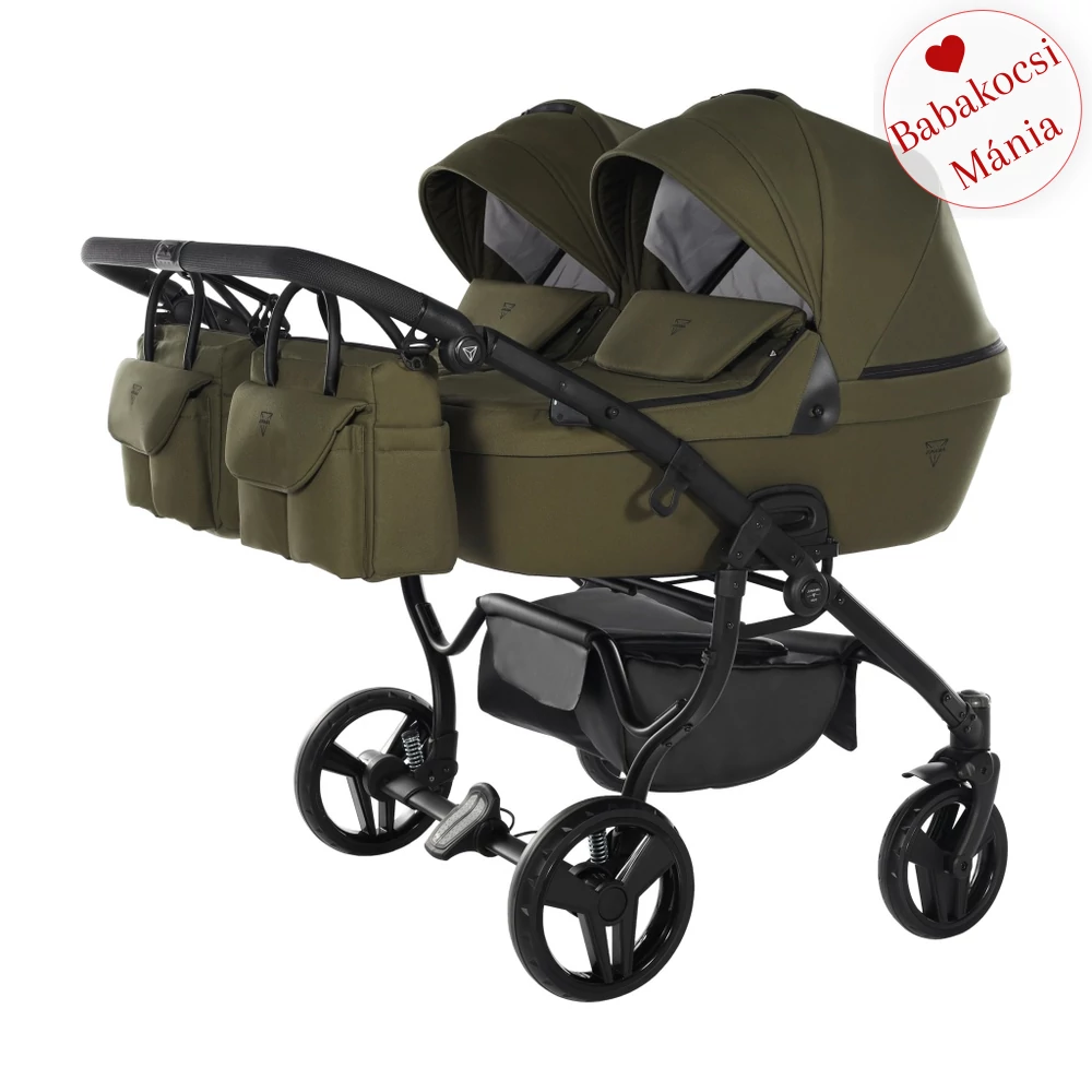 Junama többfunkciós ikerbabakocsi - TERMO LINE TEX DUO - 03 zöld