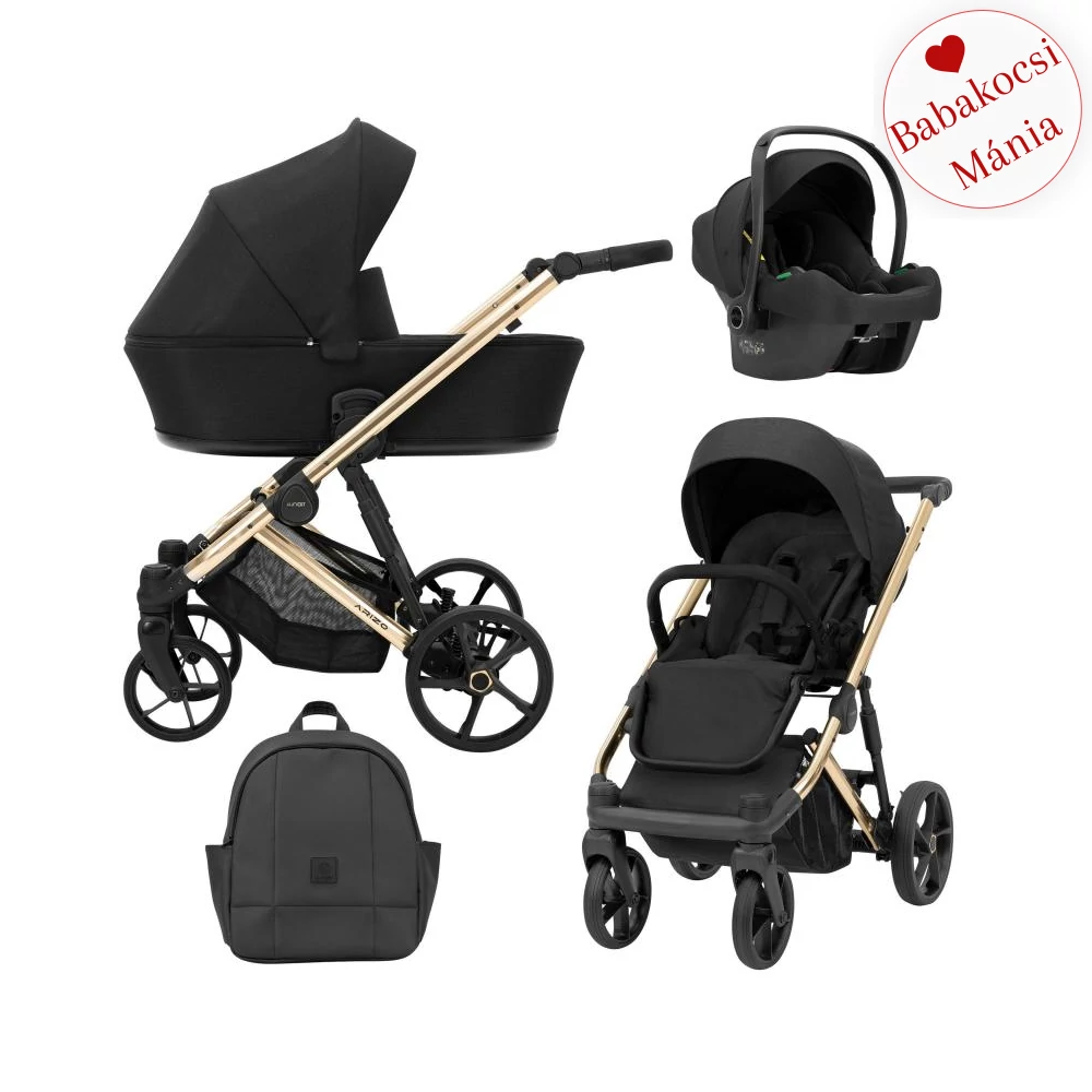 Kunert Arizo Premium alumínium vázas multifunkciós babakocsi: 01 Black 
