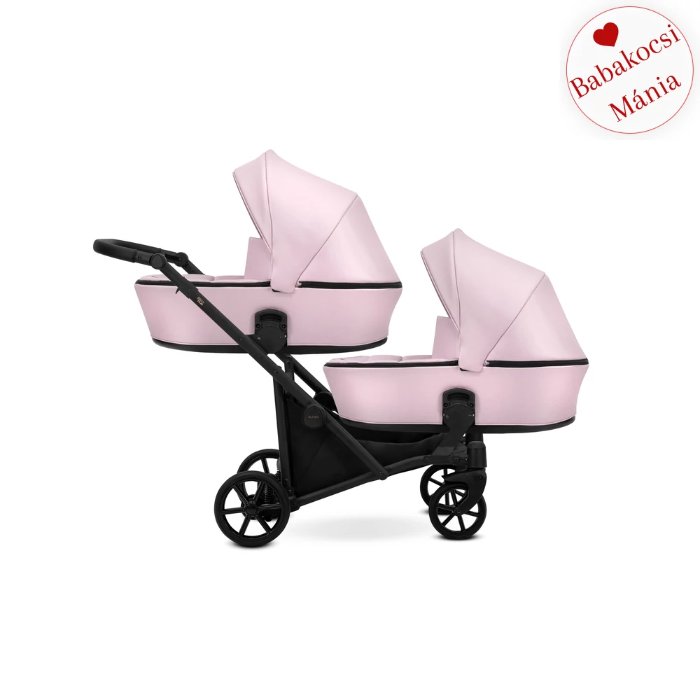 Ikerbabakocsi - Kunert Brav Duo 3in1 - Baby Pink ECO 15