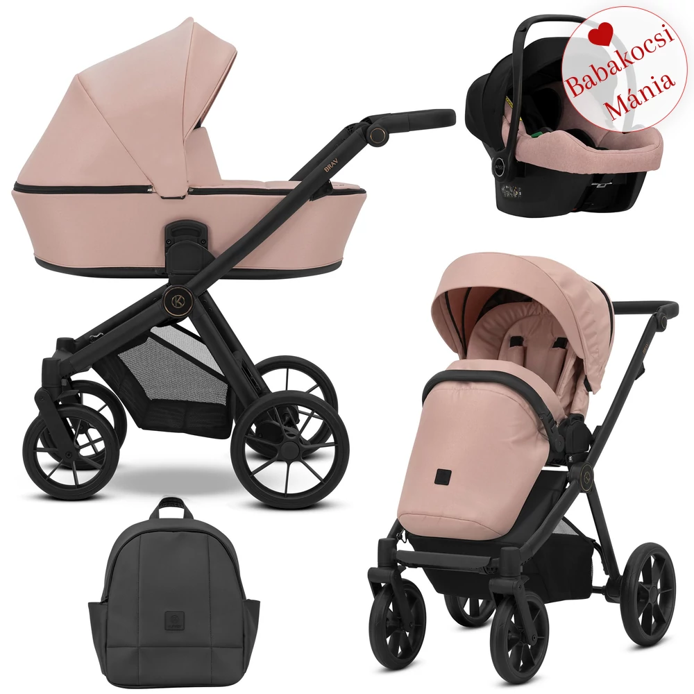 Kunert Brav alumínium vázas 3in1 babakocsi: 04 Pink