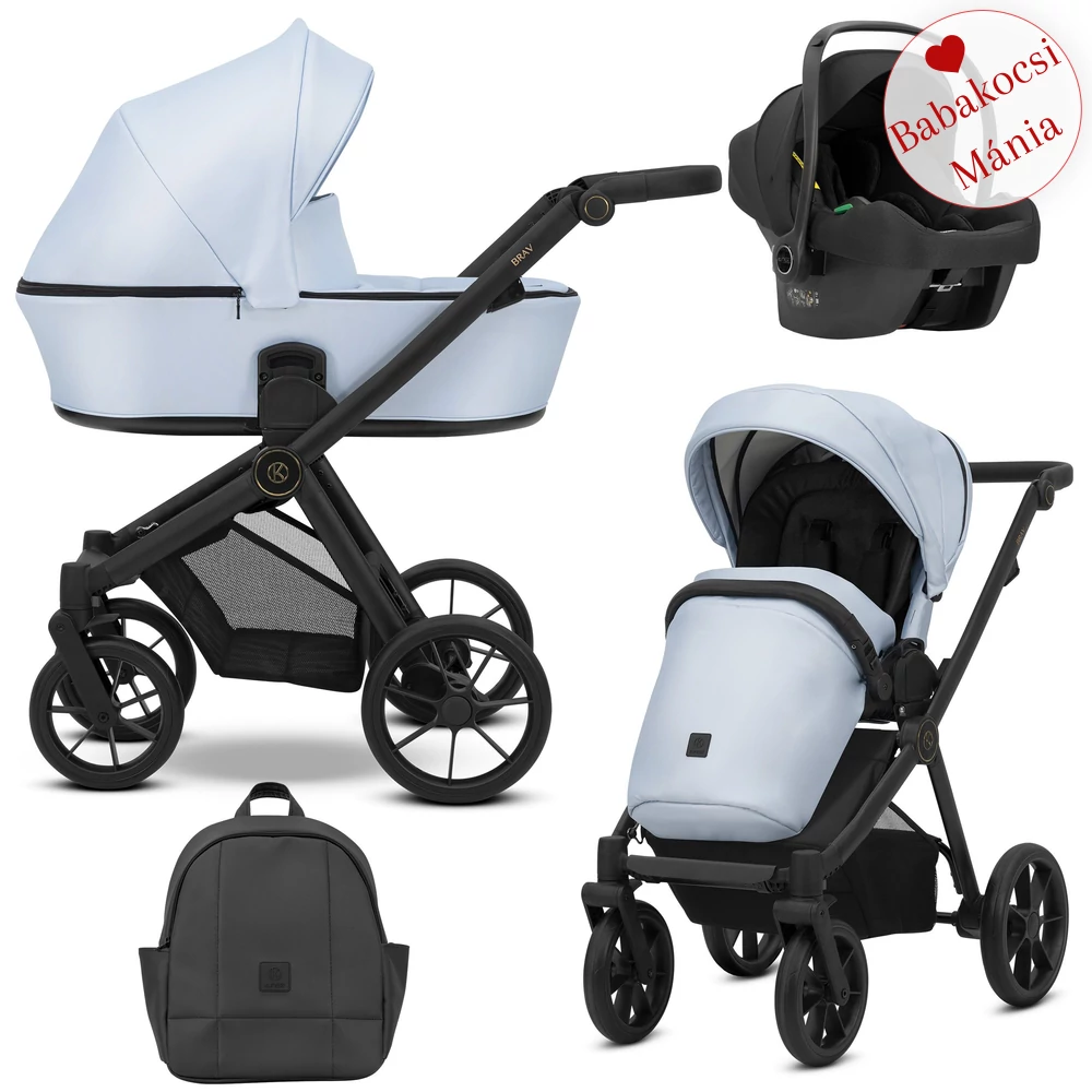Kunert Brav alumínium vázas 3in1 babakocsi: 14 Baby blue Eco