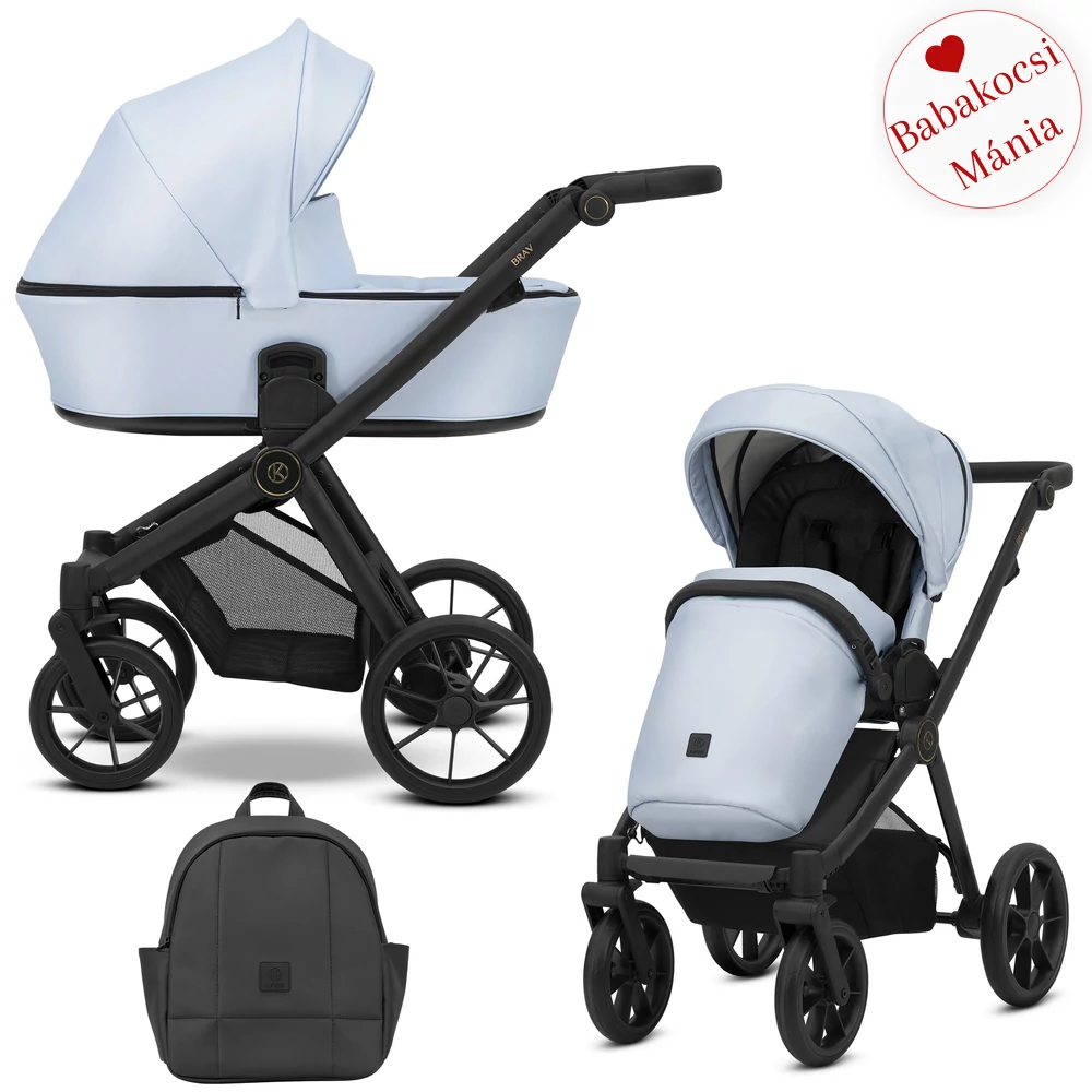 Kunert Brav alumínium vázas 2in1 babakocsi: 14 Baby Blue Eco