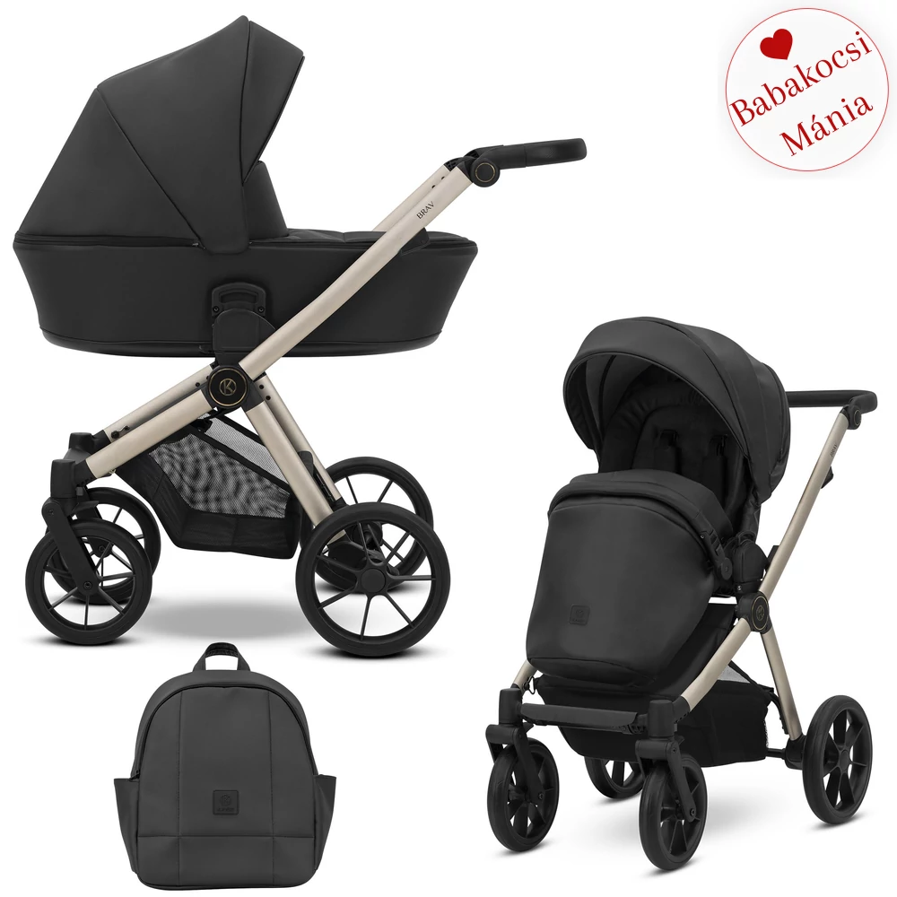 Kunert Brav alumínium vázas 2in1 babakocsi: 11 Black Eco