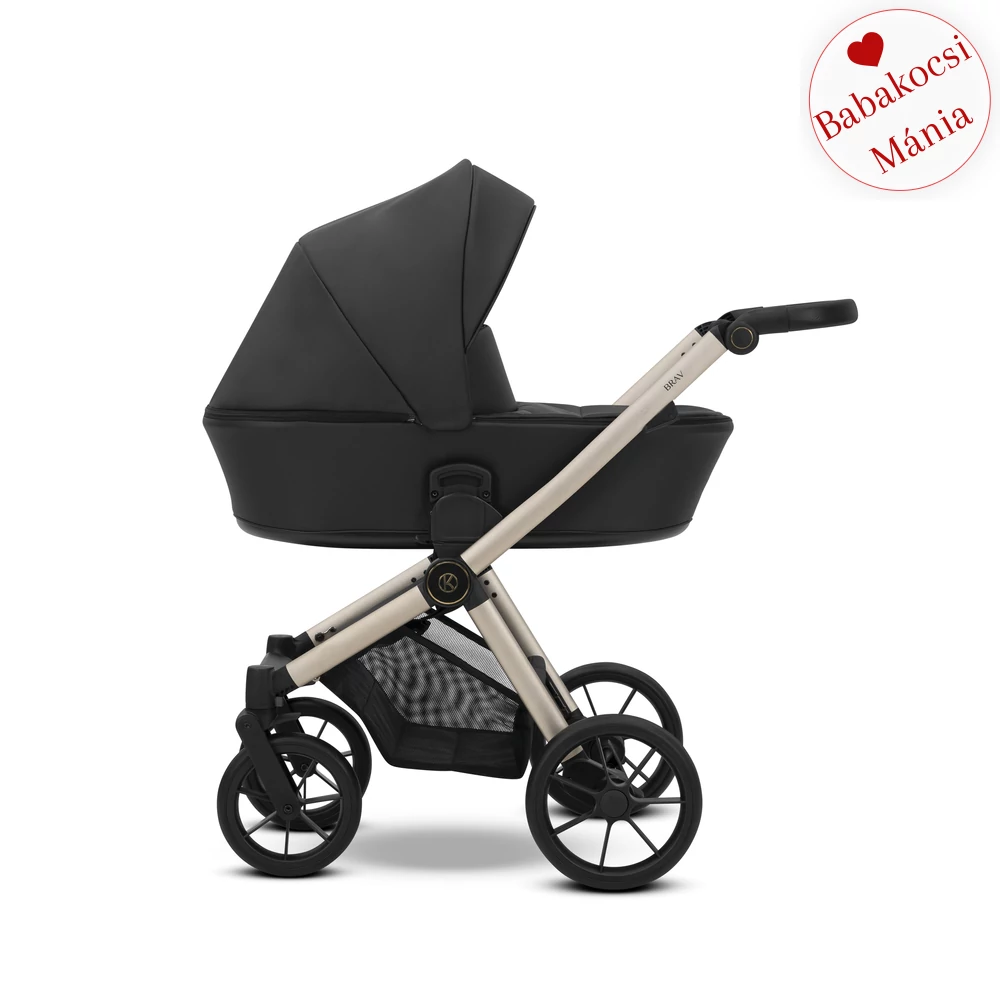 Babakocsi - Kunert Brav 3in1 - 11 Black Eco - pezsgő vázzal