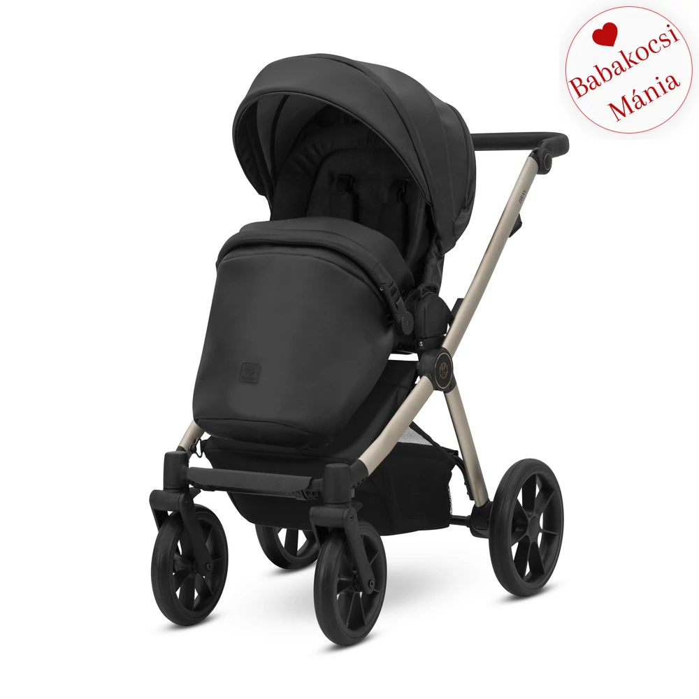Babakocsi - Kunert Brav 3in1 - 11 Black Eco - pezsgő vázzal