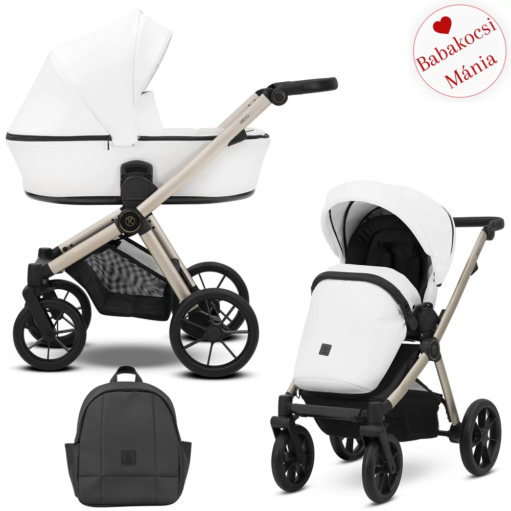 Kunert Brav alumínium vázas 2in1 babakocsi: 12 White Eco