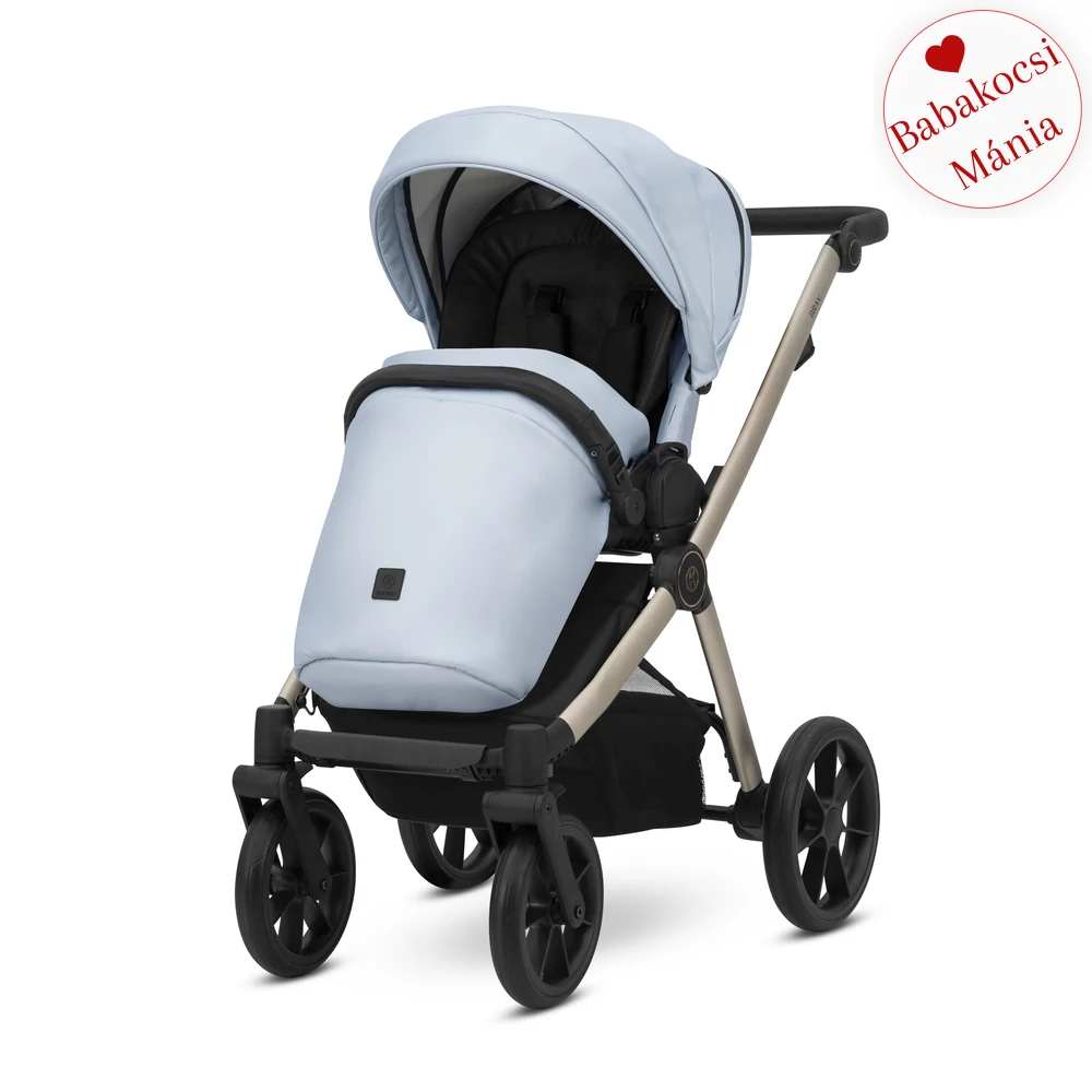 Babakocsi - Kunert Brav 3in1 - 14 Baby Blue Eco - pezsgő vázzal