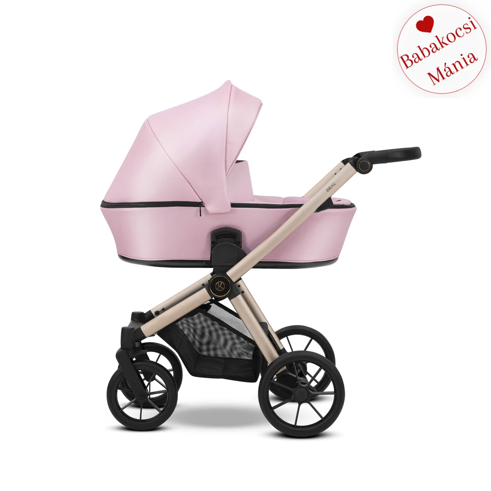 Babakocsi - Kunert Brav 3in1 - 15 Baby Pink Eco - pezsgő vázzal