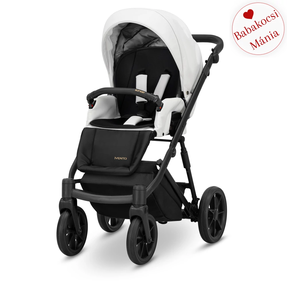 Babakocsi - Kunert Ivento GLAM 3in1 - 16 White Pearl - eco bőr