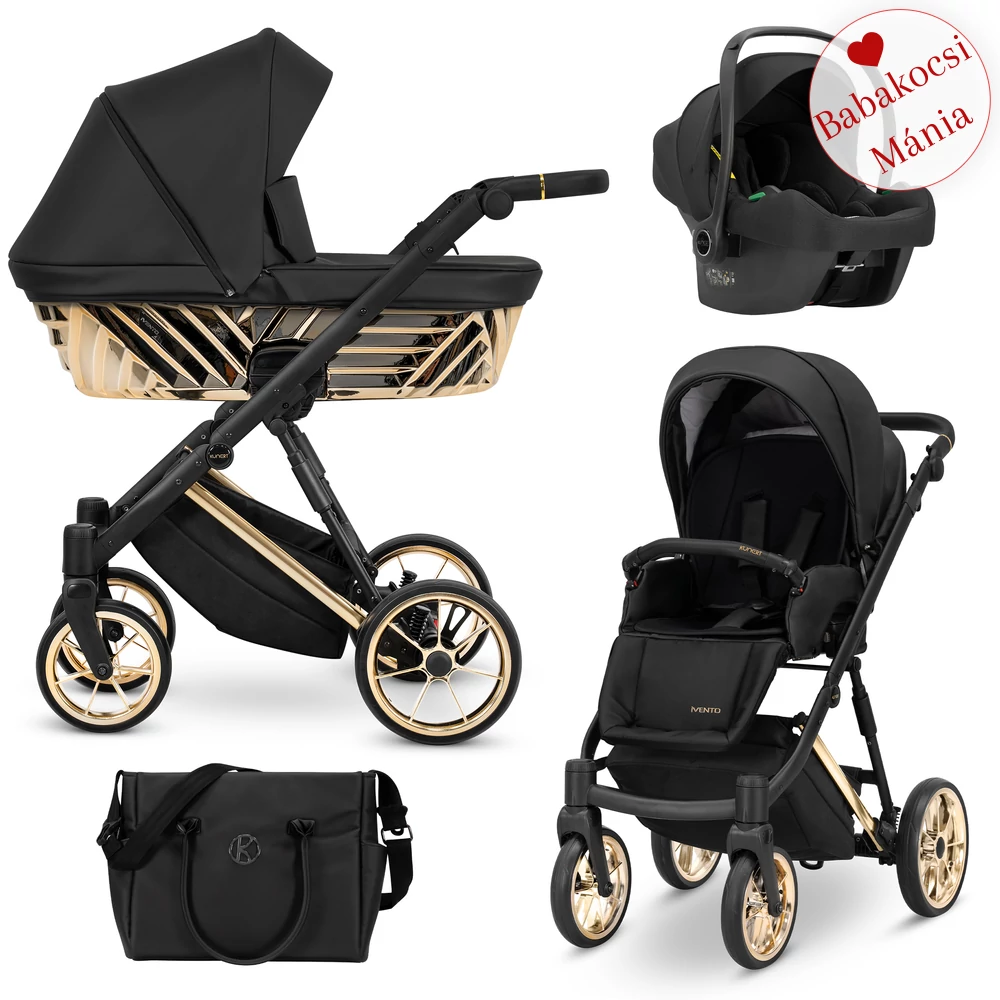 Multifunkciós babakocsi - Kunert Ivento PREMIUM GLAM 3in1 - 17 Black Pearl 