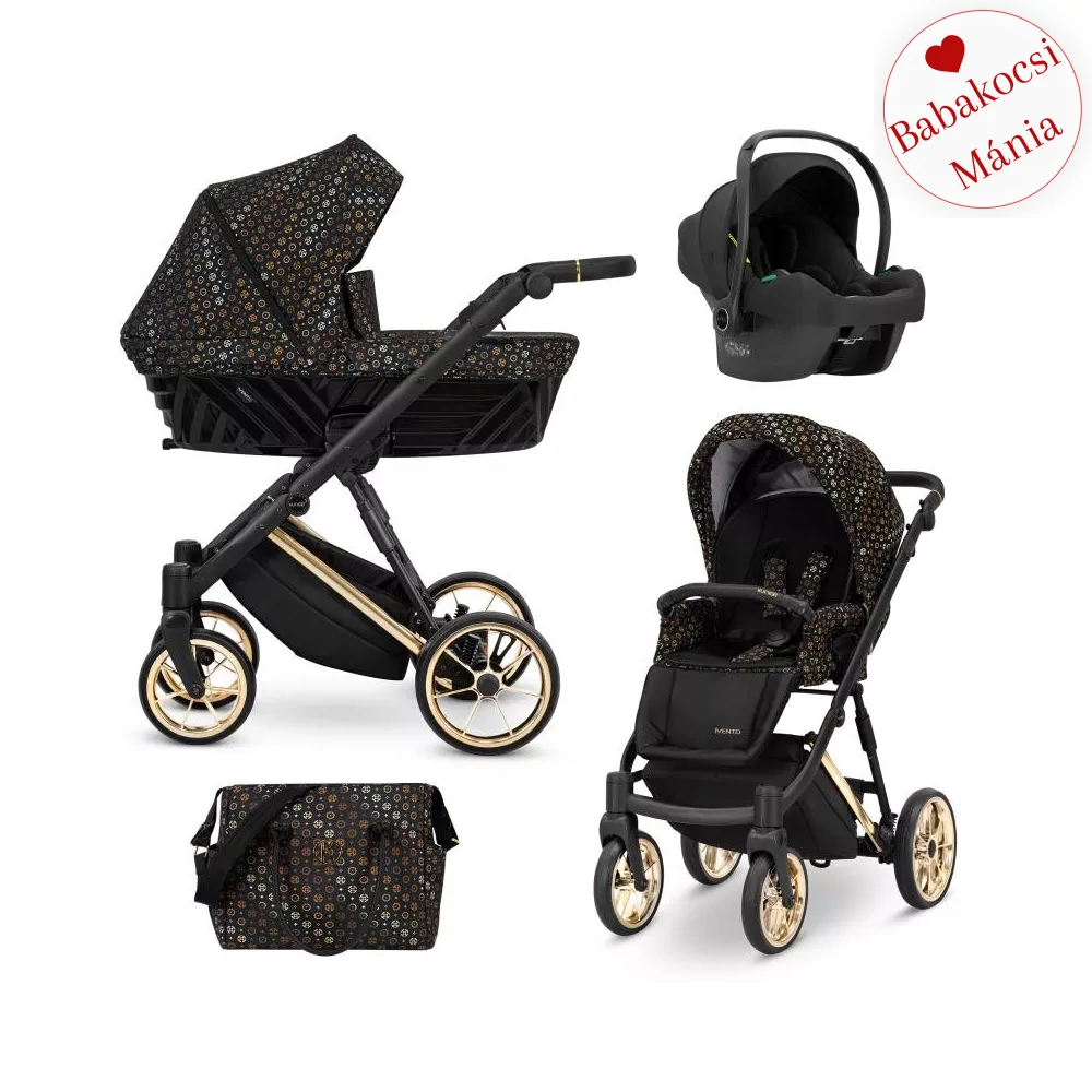 Multifunkciós babakocsi - Kunert Ivento PREMIUM 3in1 - 02 Black Style 