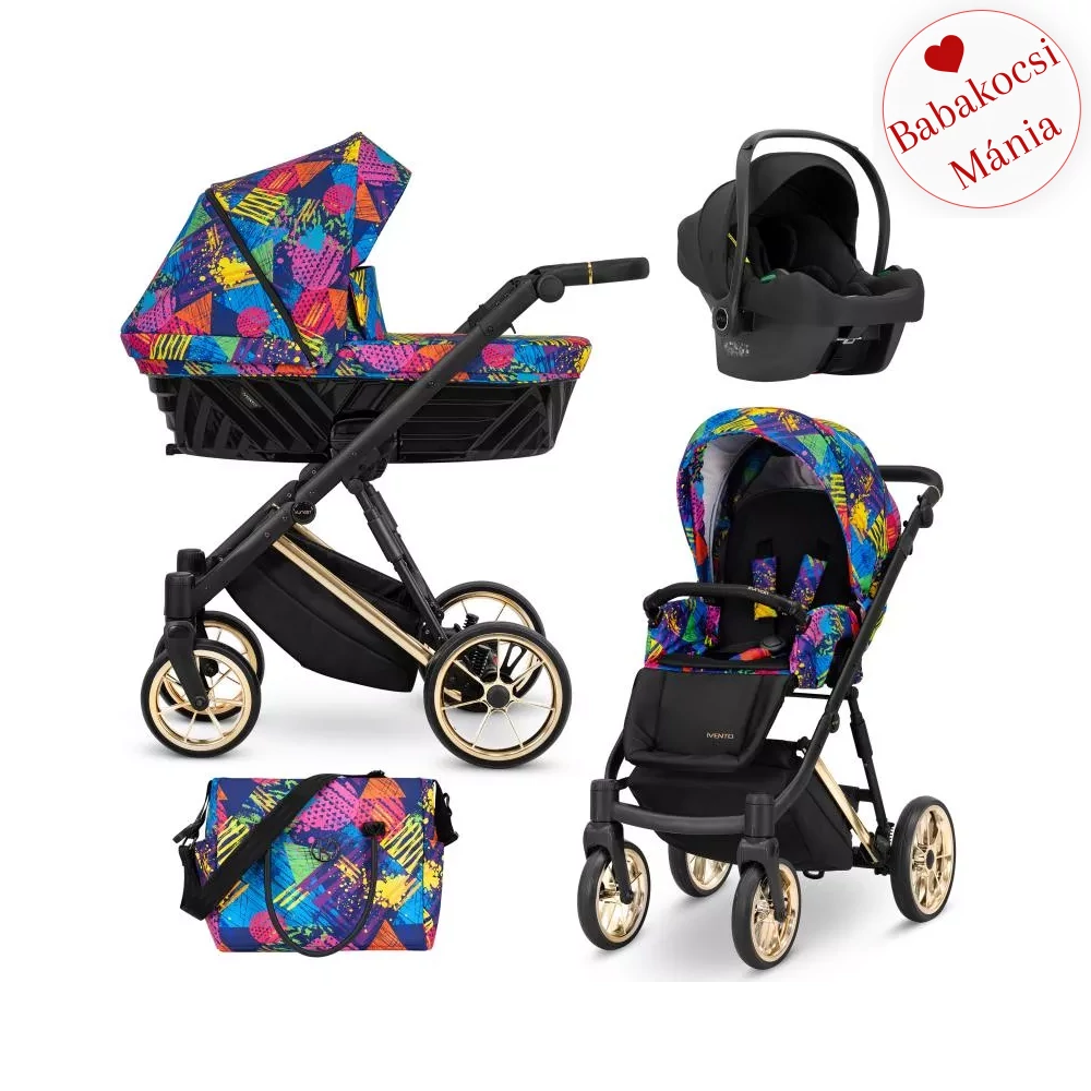Multifunkciós babakocsi - Kunert Ivento PREMIUM 3in1 - 05 Colors Impresion 