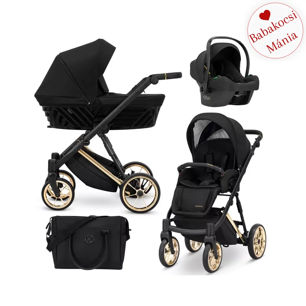 Multifunkciós babakocsi - Kunert Ivento PREMIUM 3in1 - 12 Deep Black  