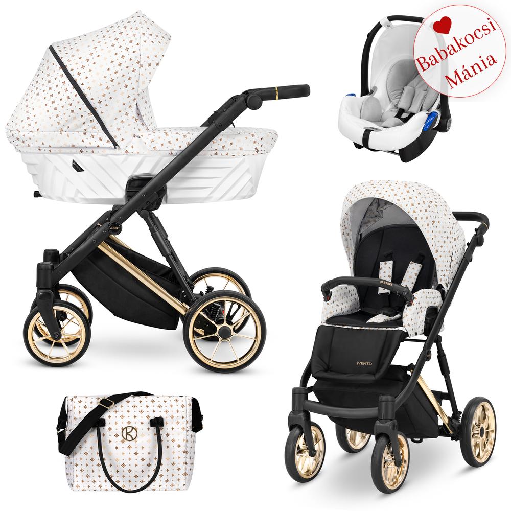 TRIX BABAHORDOZÓVAL - Kunert Ivento PREMIUM 3in1 babakocsi - 01 White Style